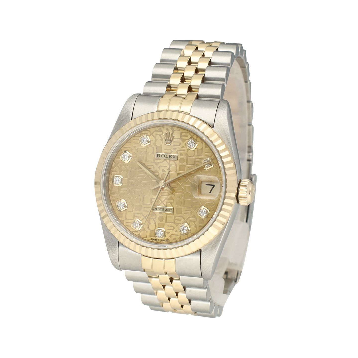 Rolex Datejust 31 68273 (1995) - Champagne dial 31 mm Gold/Steel case (3/8)