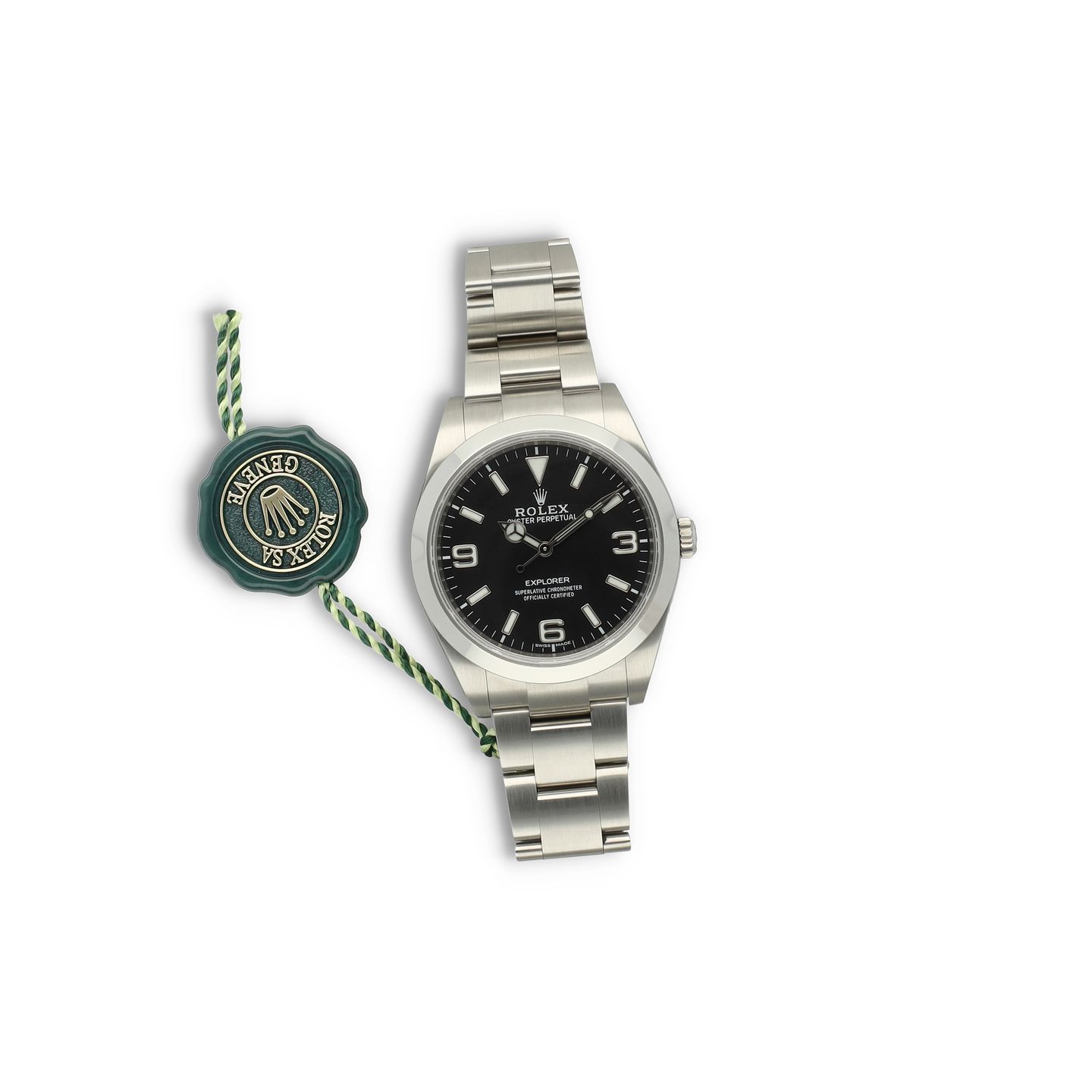 Rolex Explorer 214270 (2016) - Black dial 39 mm Steel case (7/8)