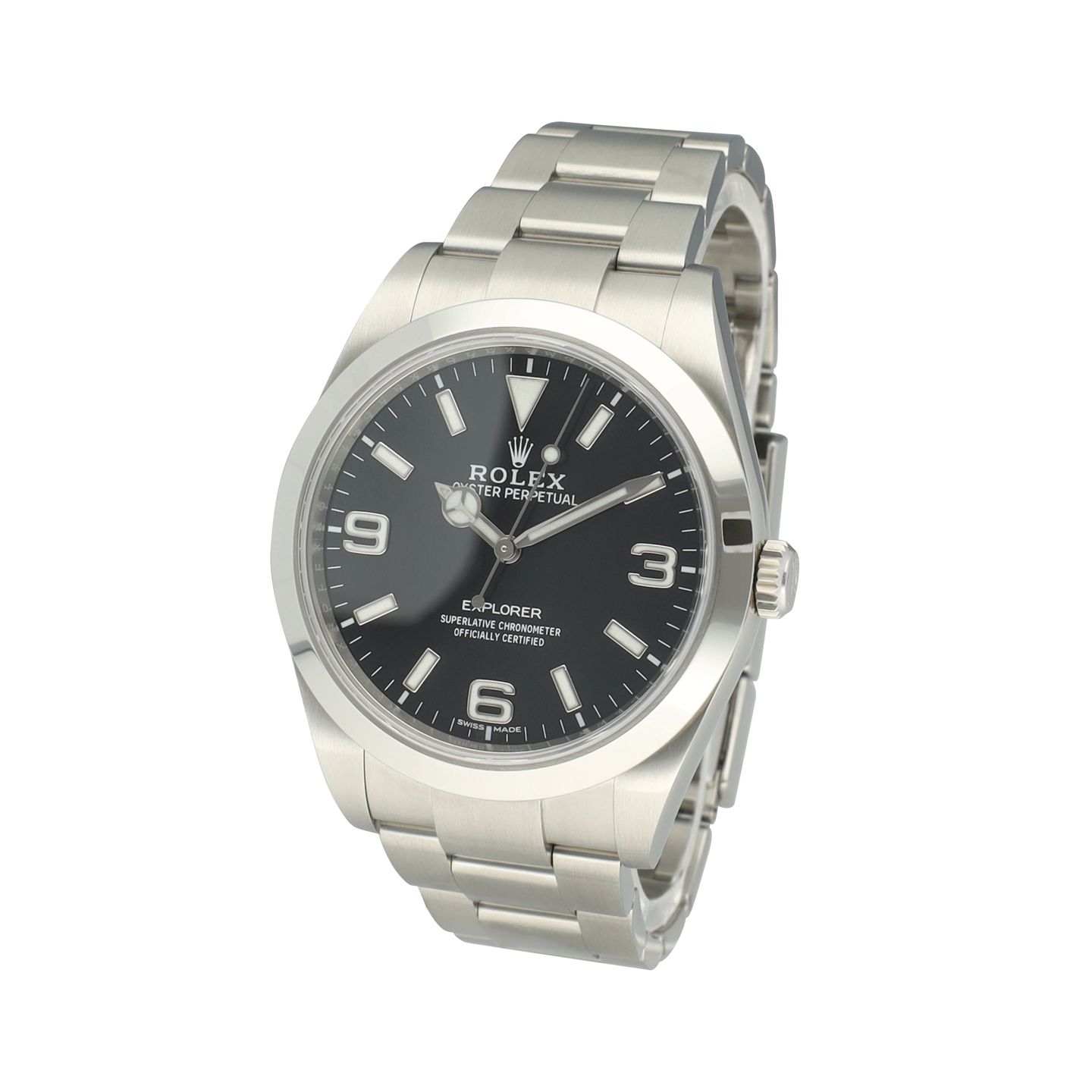 Rolex Explorer 214270 (2016) - Black dial 39 mm Steel case (3/8)