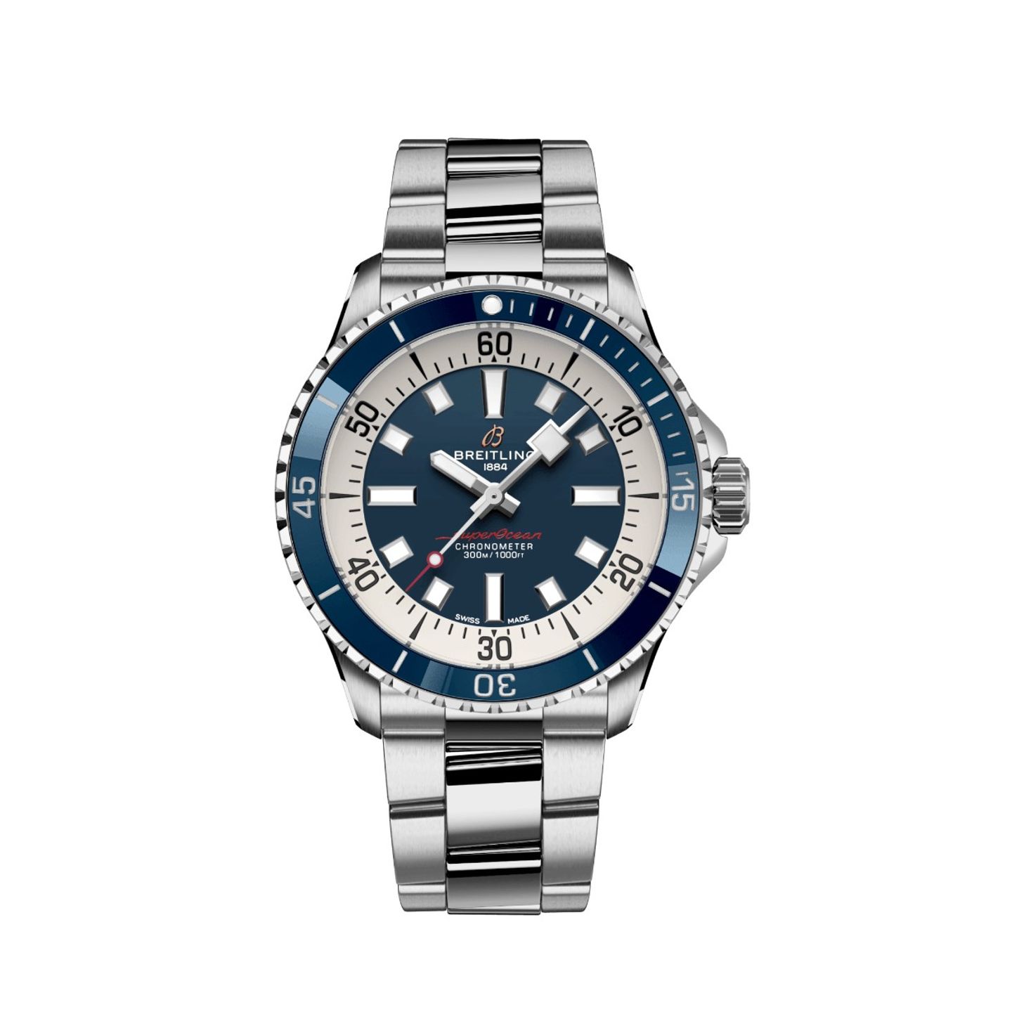 Breitling Superocean 42 A17375E71C1A1 (2024) - Blauw wijzerplaat 42mm Staal (1/1)