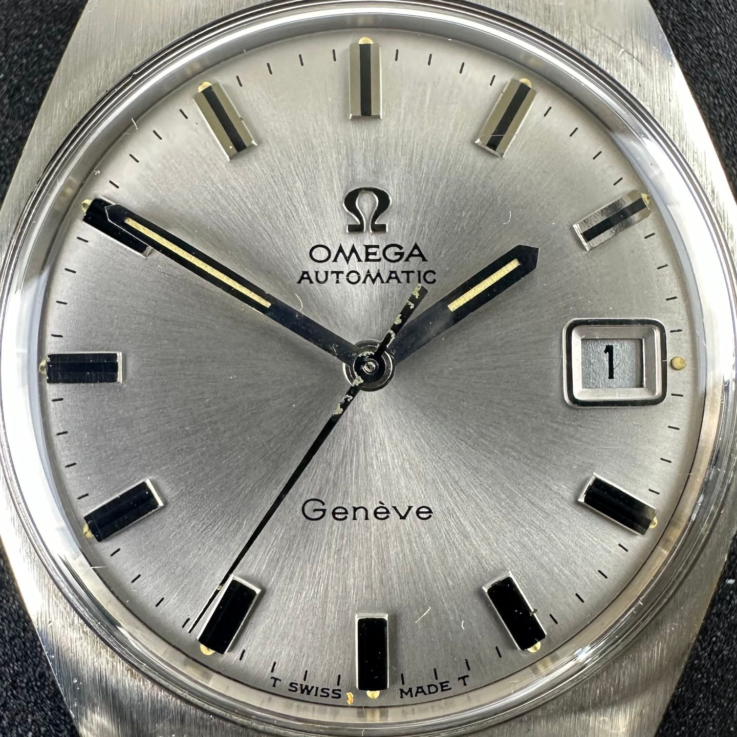 Omega Genève 166.041 (1968) - Zilver wijzerplaat 34mm Staal (8/8)