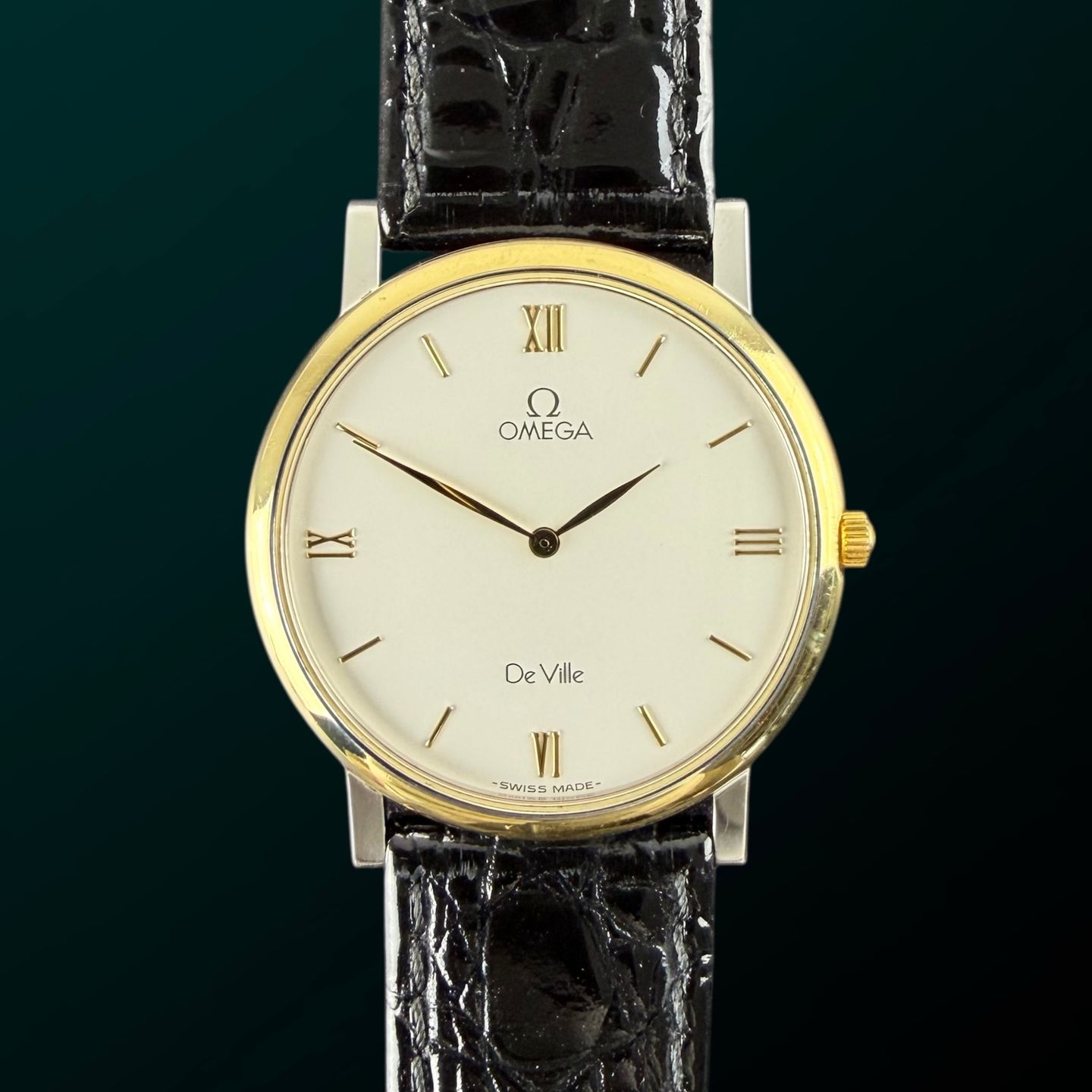 Omega De Ville 195.2378 (1993) - White dial 32 mm Gold/Steel case (1/8)