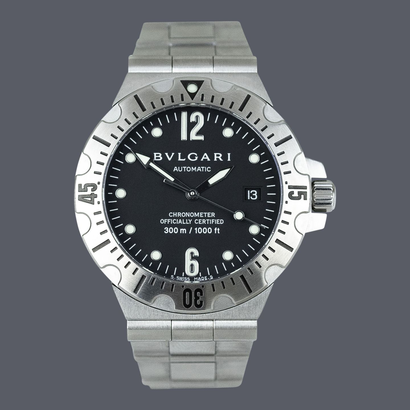 Bulgari Diagono SD 40 S (2003) - Black dial 41 mm Steel case (1/1)