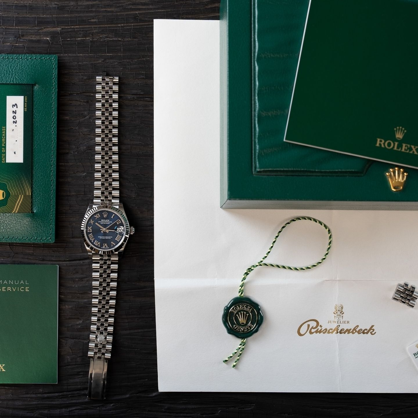 Rolex Datejust 31 278274 (2023) - Blue dial 31 mm Steel case (2/8)