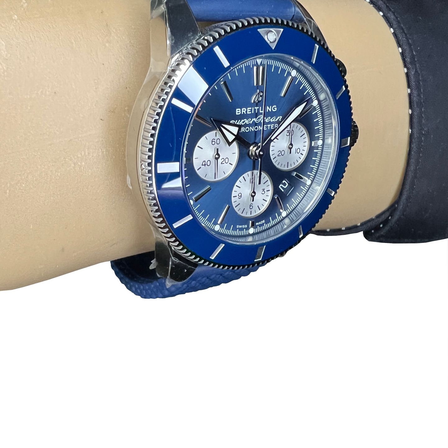 Breitling Superocean Heritage II Chronograph AB0162161C1S1 (2023) - Blauw wijzerplaat 44mm Staal (4/8)