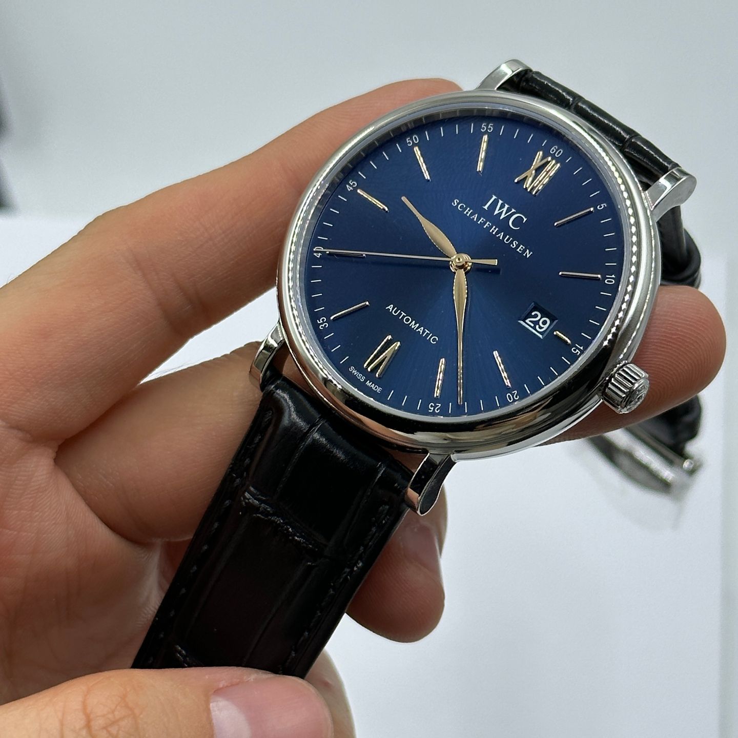 IWC Portofino Automatic IW356523 (2023) - Blauw wijzerplaat 40mm Staal (6/8)