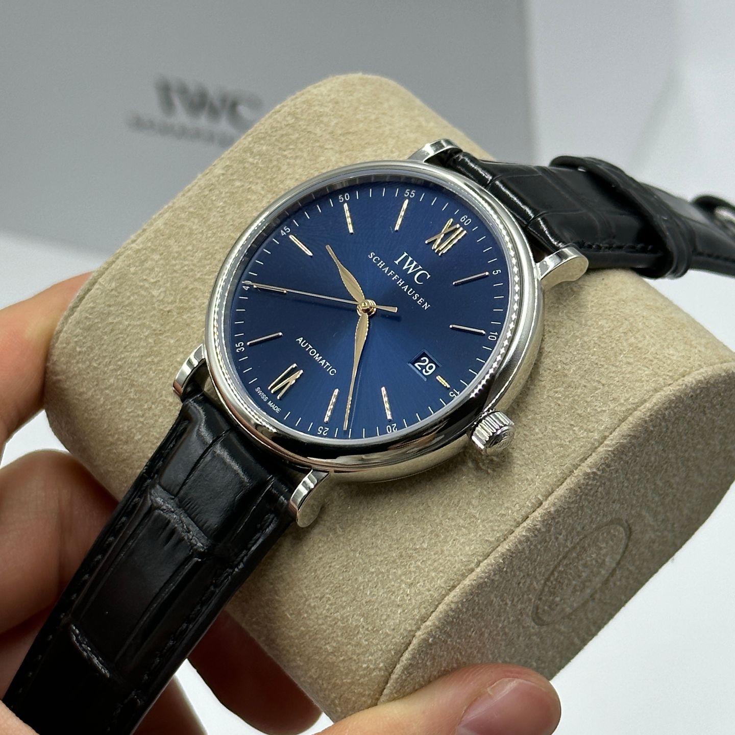 IWC Portofino Automatic IW356523 (2023) - Blue dial 40 mm Steel case (3/8)