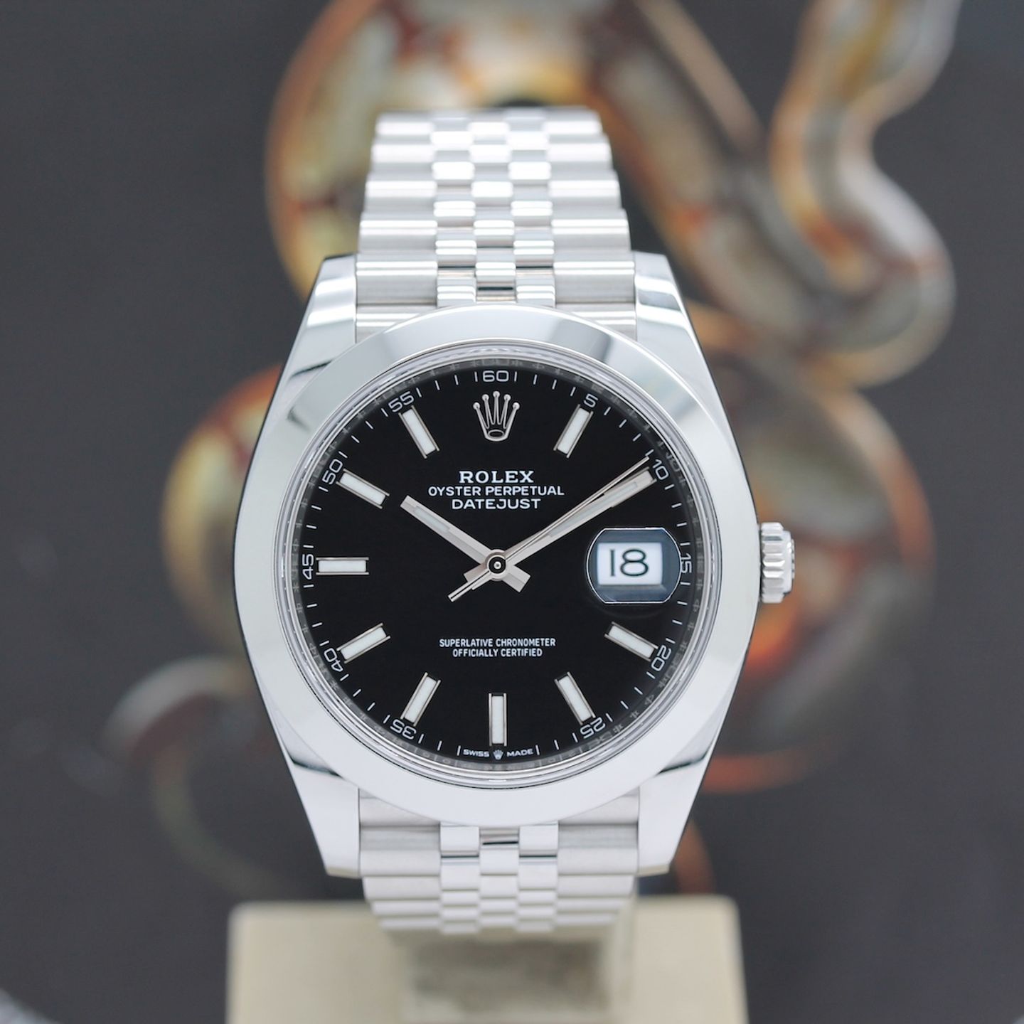 Rolex Datejust 41 126300 (2024) - Black dial 41 mm Steel case (3/8)