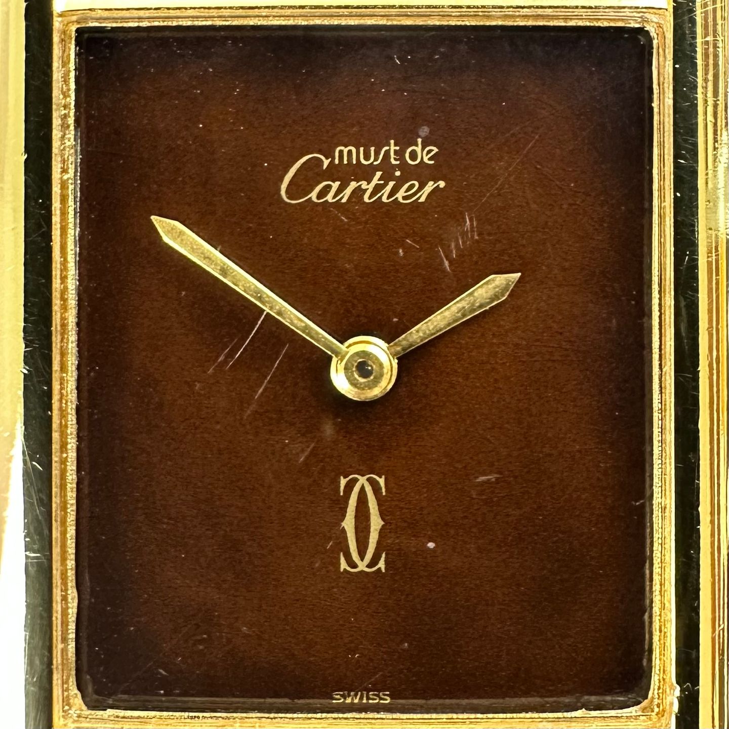 Cartier Tank Vermeil Unknown (1990) - Brown dial 31 mm Steel case (8/8)