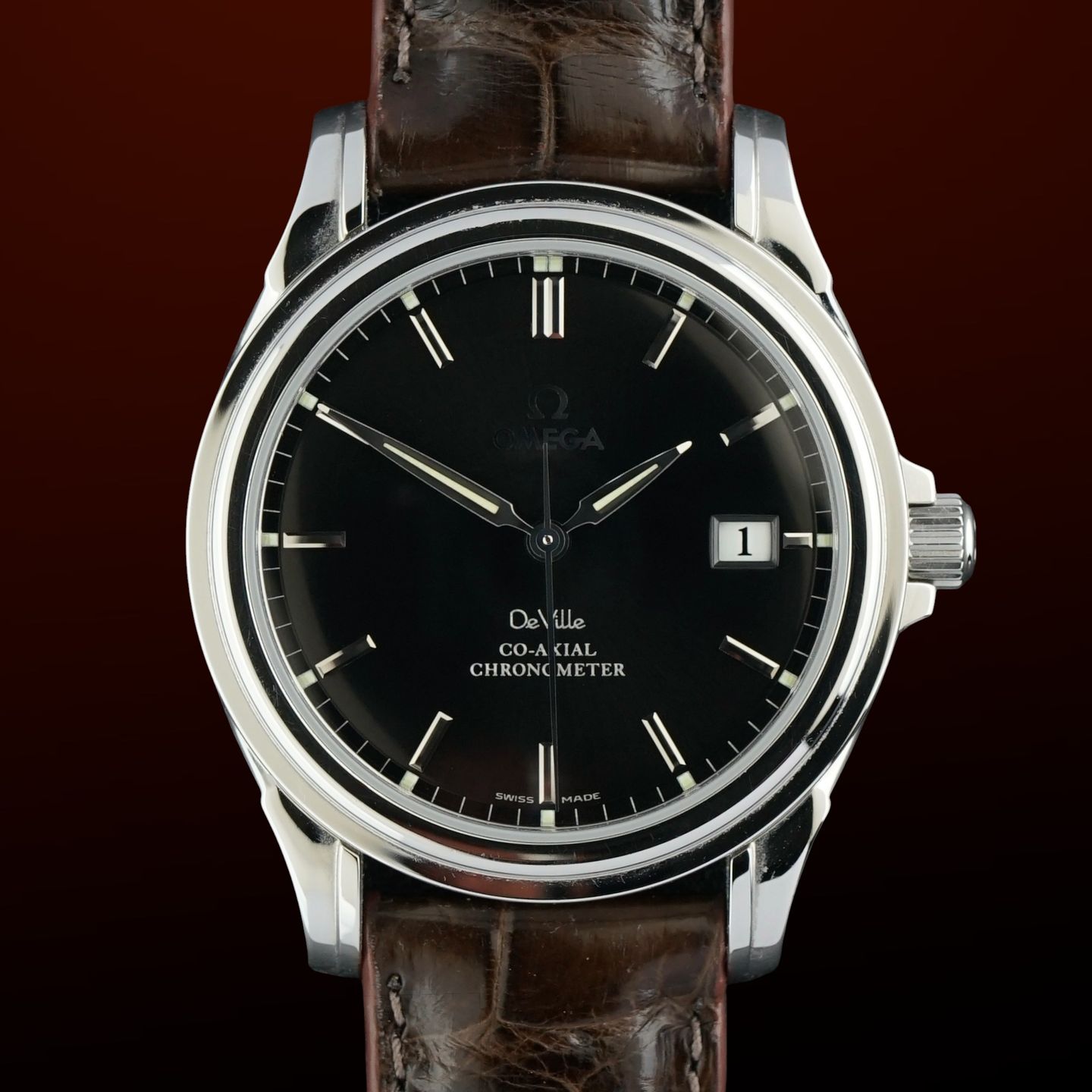 Omega De Ville 168.1700 (2006) - Black dial 37 mm Steel case (1/8)