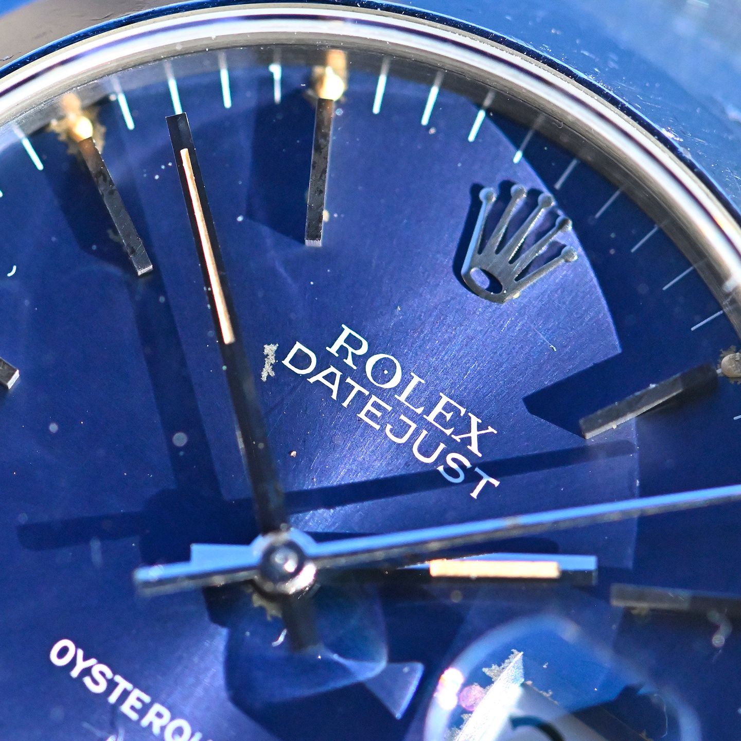 Rolex Datejust Oysterquartz 17000 (1979) - Blue dial 36 mm Steel case (9/10)