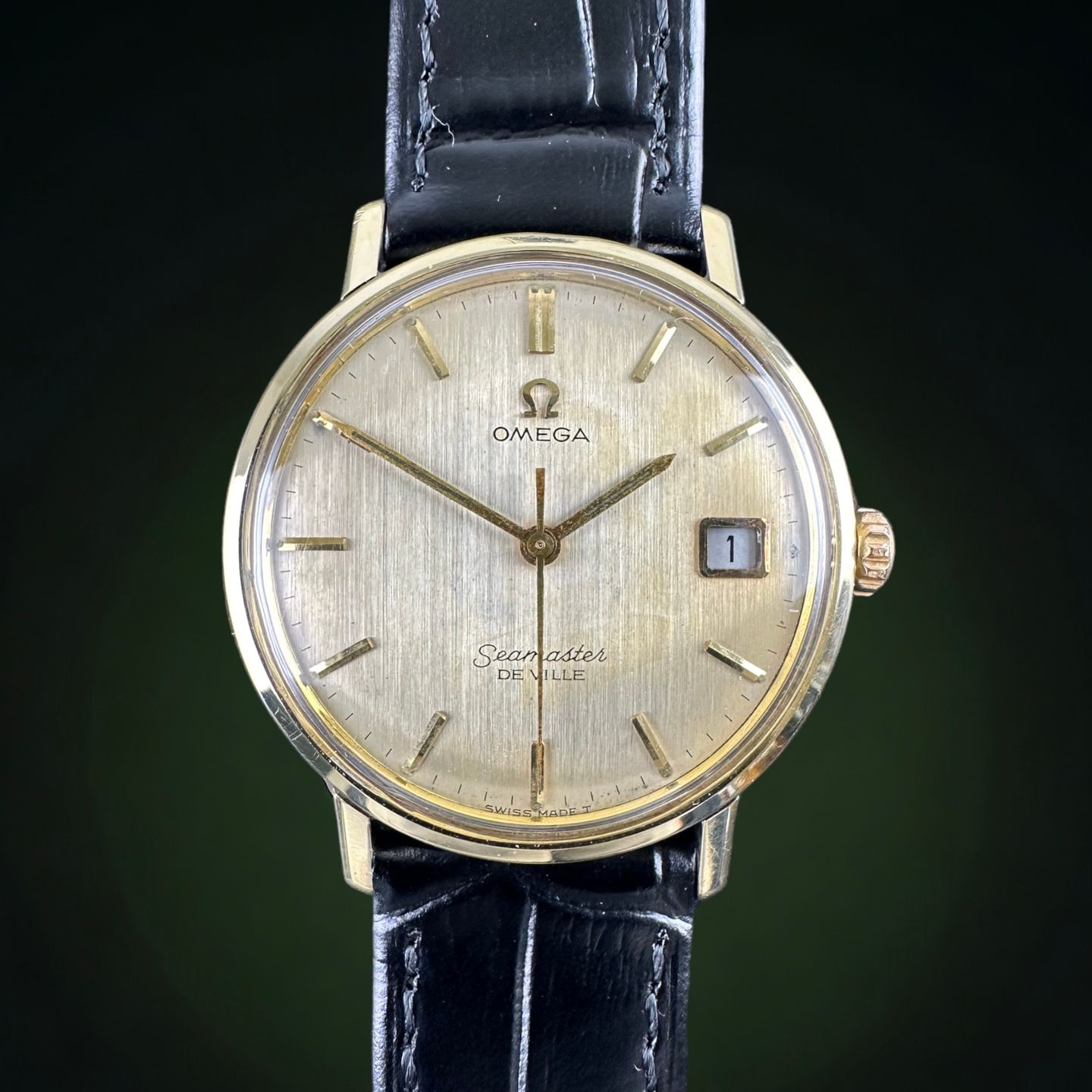 Omega Seamaster 136.020 (1965) - Champagne dial 34 mm Gold/Steel case (1/8)