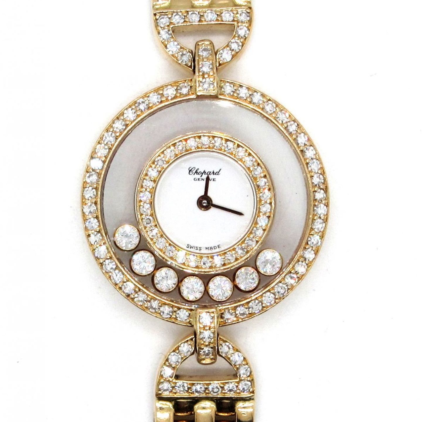 Chopard Happy Diamonds 4097 (Unknown (random serial)) - Gold dial 24 mm Yellow Gold case (1/5)