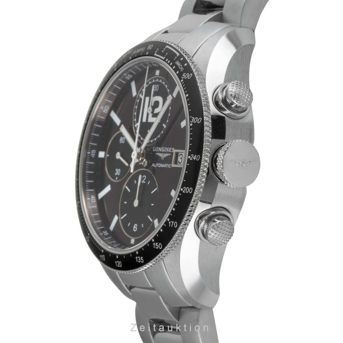 Longines Grande Vitesse L3.636.4.60.0 (Unknown (random serial)) - Black dial 42 mm Steel case (5/8)