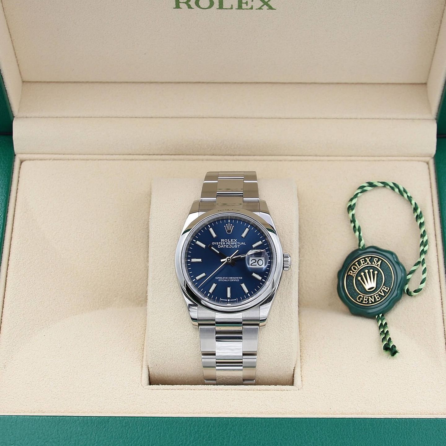 Rolex Datejust 36 126200 (Unknown (random serial)) - Blue dial 36 mm Steel case (2/8)