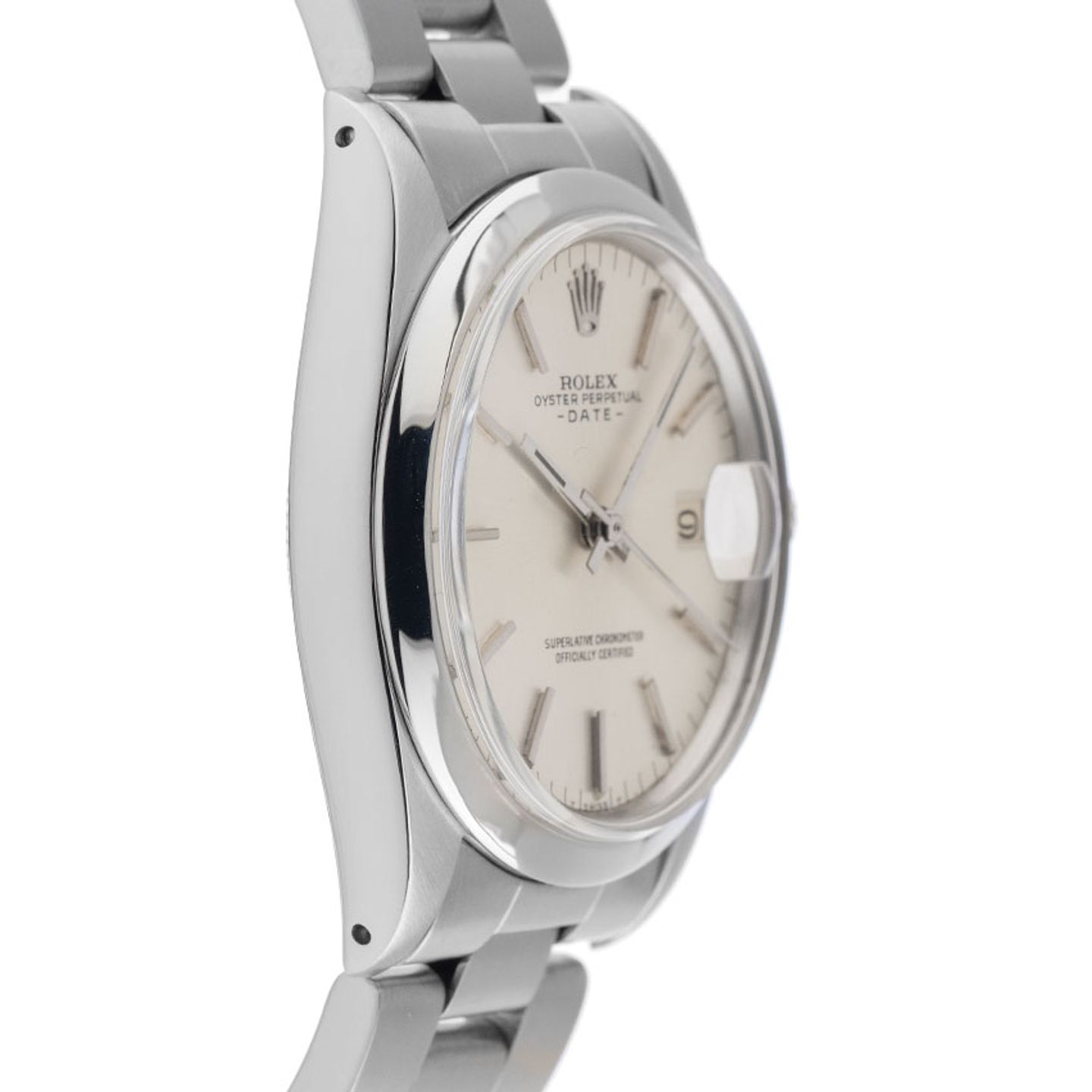 Rolex Oyster Perpetual Date 1500 (1968) - Silver dial 34 mm Steel case (5/8)