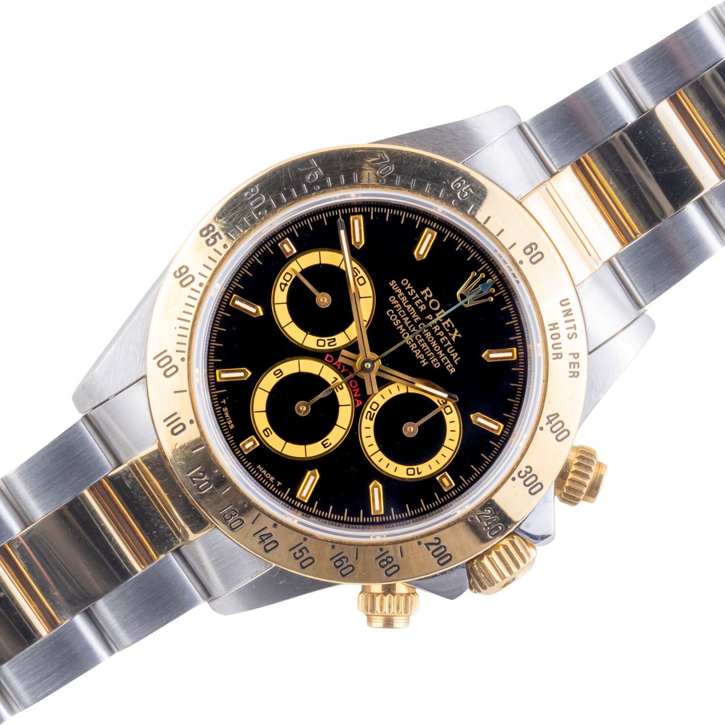 Rolex Daytona 16523 (1995) - Black dial 40 mm Gold/Steel case (1/7)
