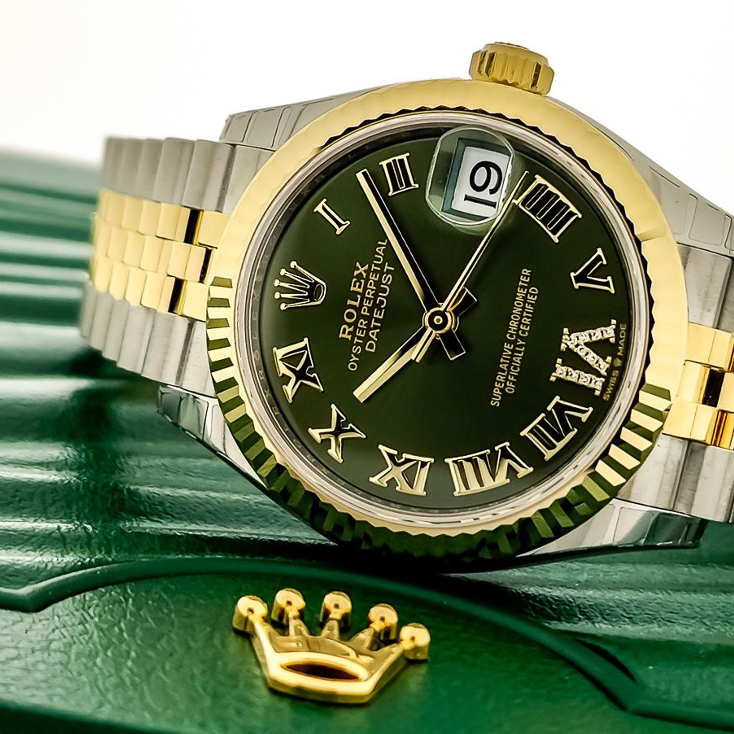 Rolex Datejust 31 278273 (2023) - Green dial 31 mm Steel case (5/8)