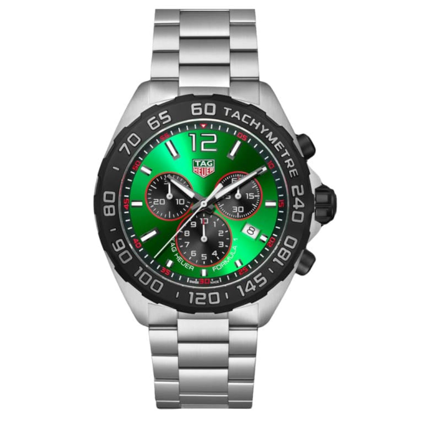 TAG Heuer Formula 1 Quartz CAZ101AP.BA0842 (2024) - Groen wijzerplaat 43mm Staal (1/1)