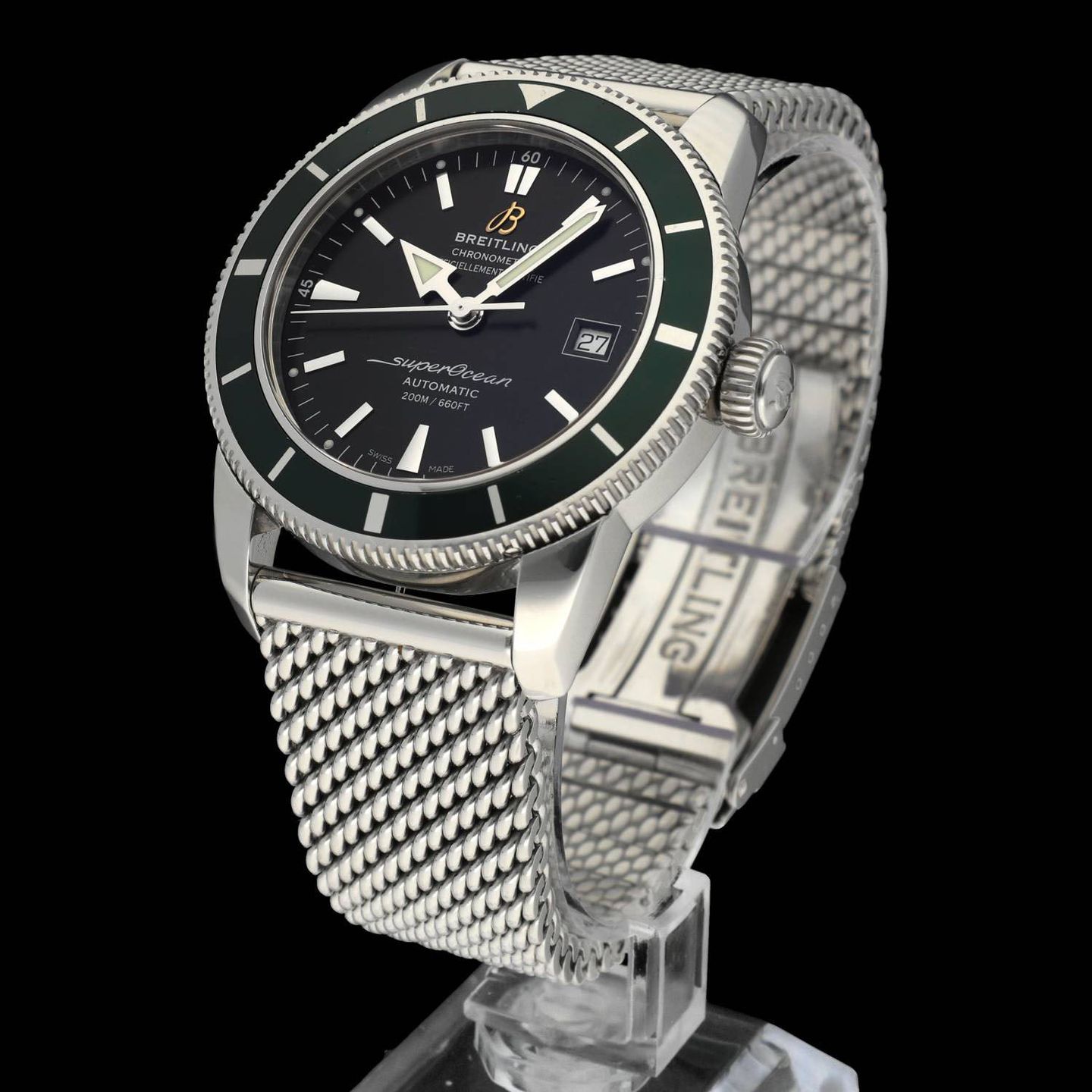 Breitling Superocean Heritage 42 A17321 (2013) - Zwart wijzerplaat 42mm Staal (2/8)
