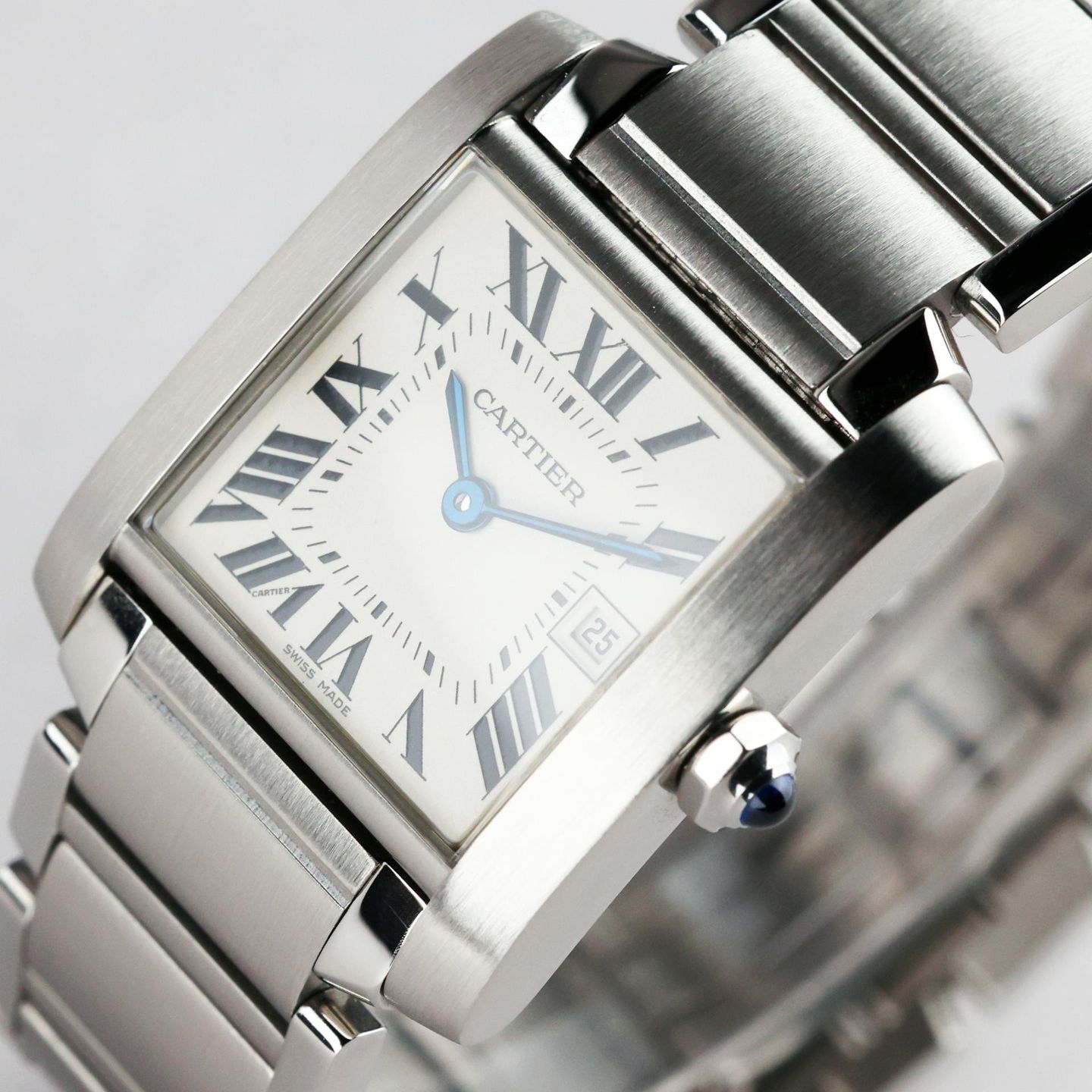 Cartier Tank Française W51011Q3 (2018) - Silver dial 25 mm Steel case (5/8)