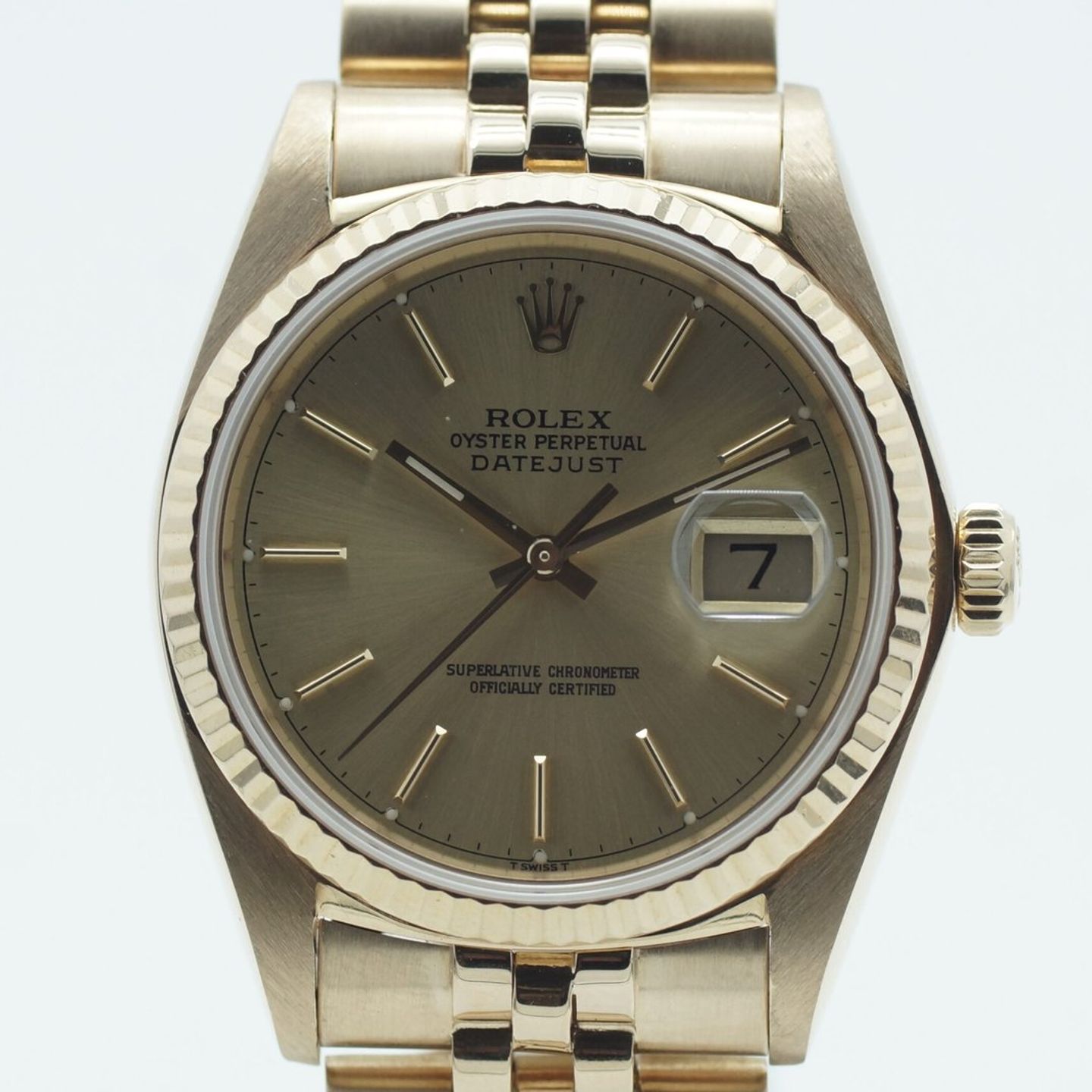 Rolex Datejust 36 16018 (1978) - Champagne dial 36 mm Yellow Gold case (2/8)