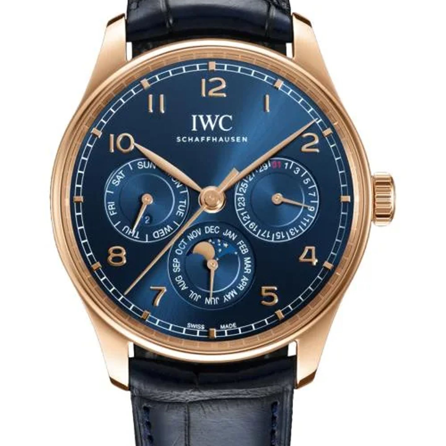 IWC Portuguese Perpetual Calendar IW344205 (2026) - Blue dial 42 mm Red Gold case (1/1)