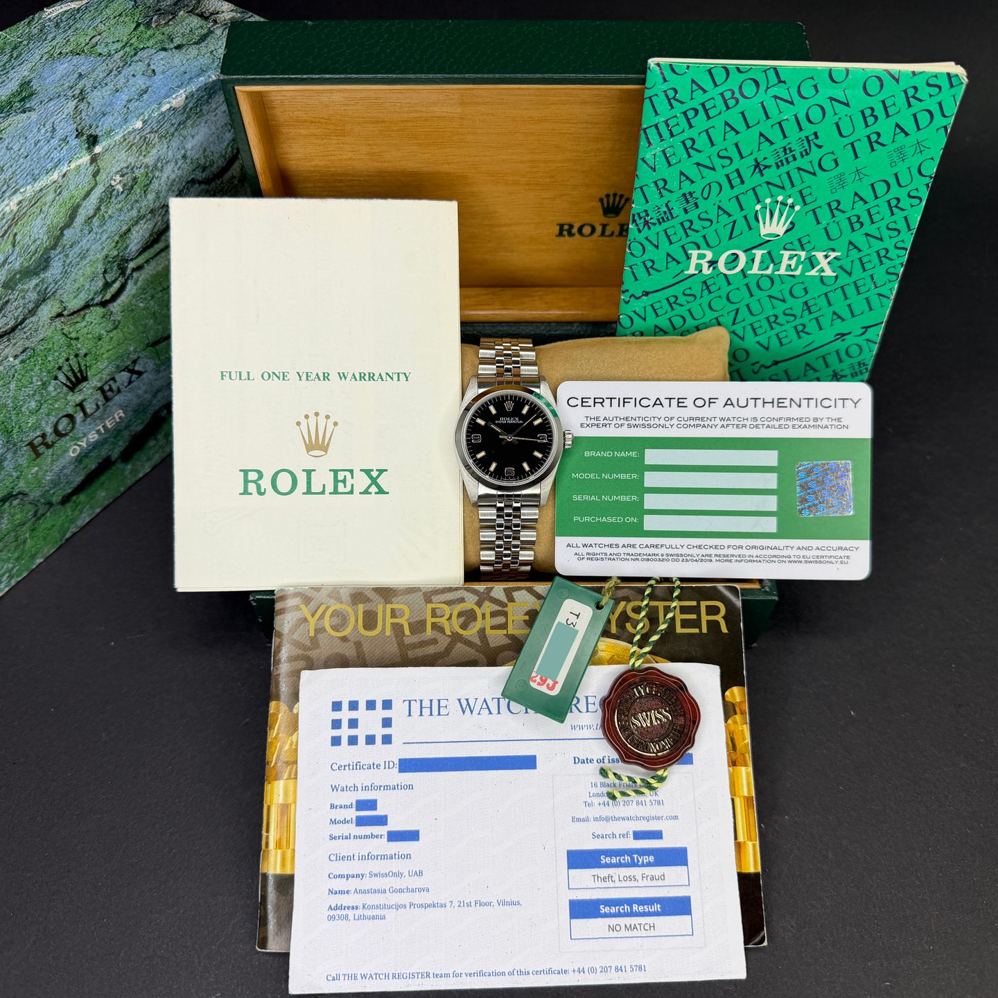 Rolex Oyster Perpetual 31 67480 (1996) - Black dial 31 mm Steel case (3/8)