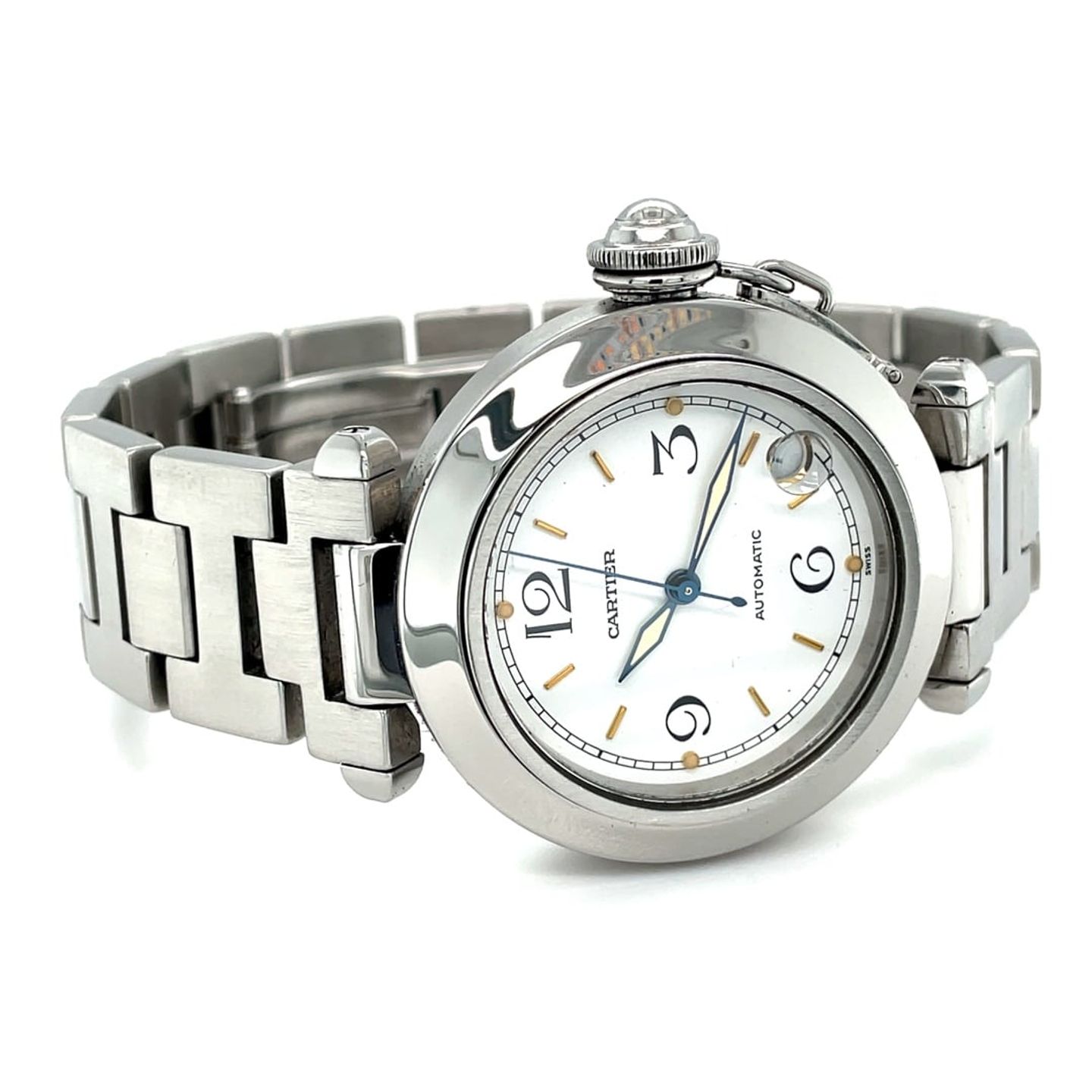 Cartier Pasha C 1031 (Unknown (random serial)) - 35 mm Steel case (7/8)