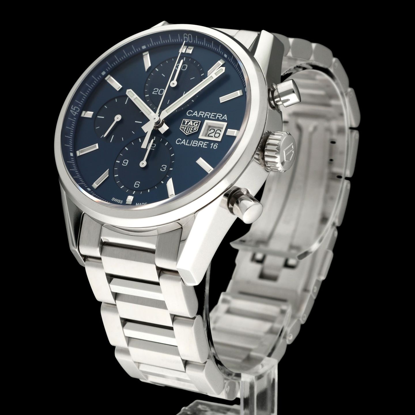 TAG Heuer Carrera Calibre 16 CBK2112 (2018) - Blue dial 41 mm Steel case (5/8)