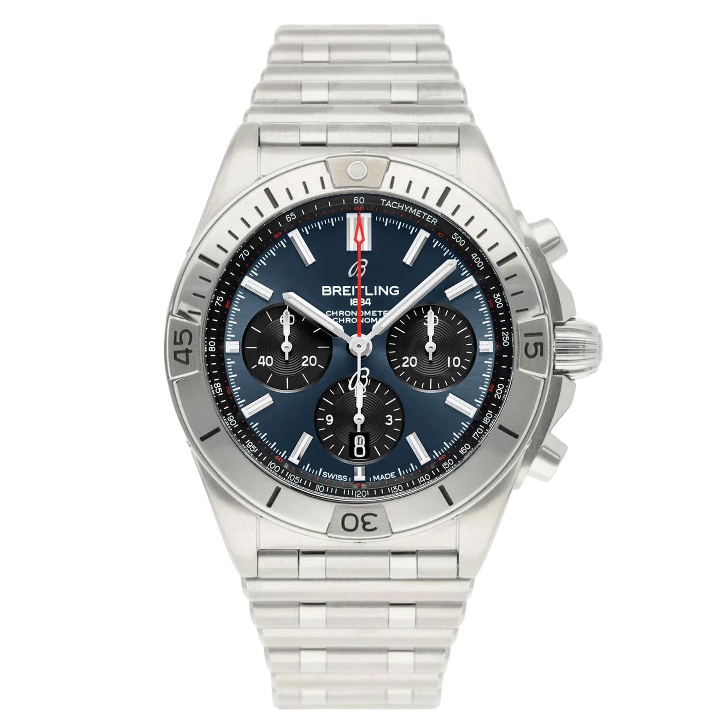 Breitling Chronomat 42 AB0134101C1A1 (Unknown (random serial)) - Blue dial 42 mm Steel case (1/3)