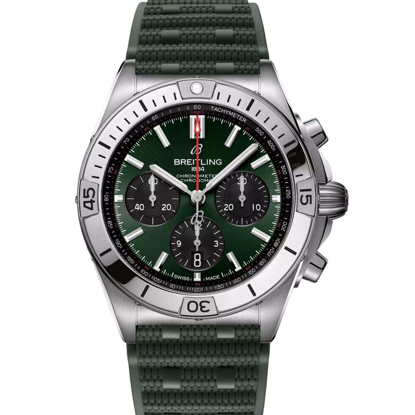Breitling Chronomat 42 AB0134101L2S1 (2025) - Green dial 43 mm Steel case (1/1)