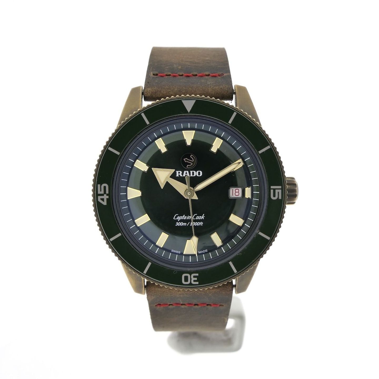 Rado HyperChrome Captain Cook R32504317 (2020) - Groen wijzerplaat 42mm Titanium (1/8)