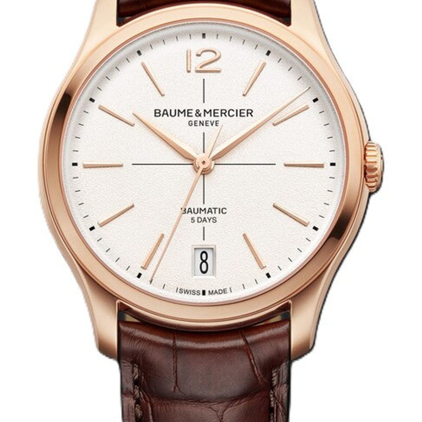 Baume & Mercier Clifton M0A10802 (2026) - Zilver wijzerplaat 39mm Roségoud (1/1)