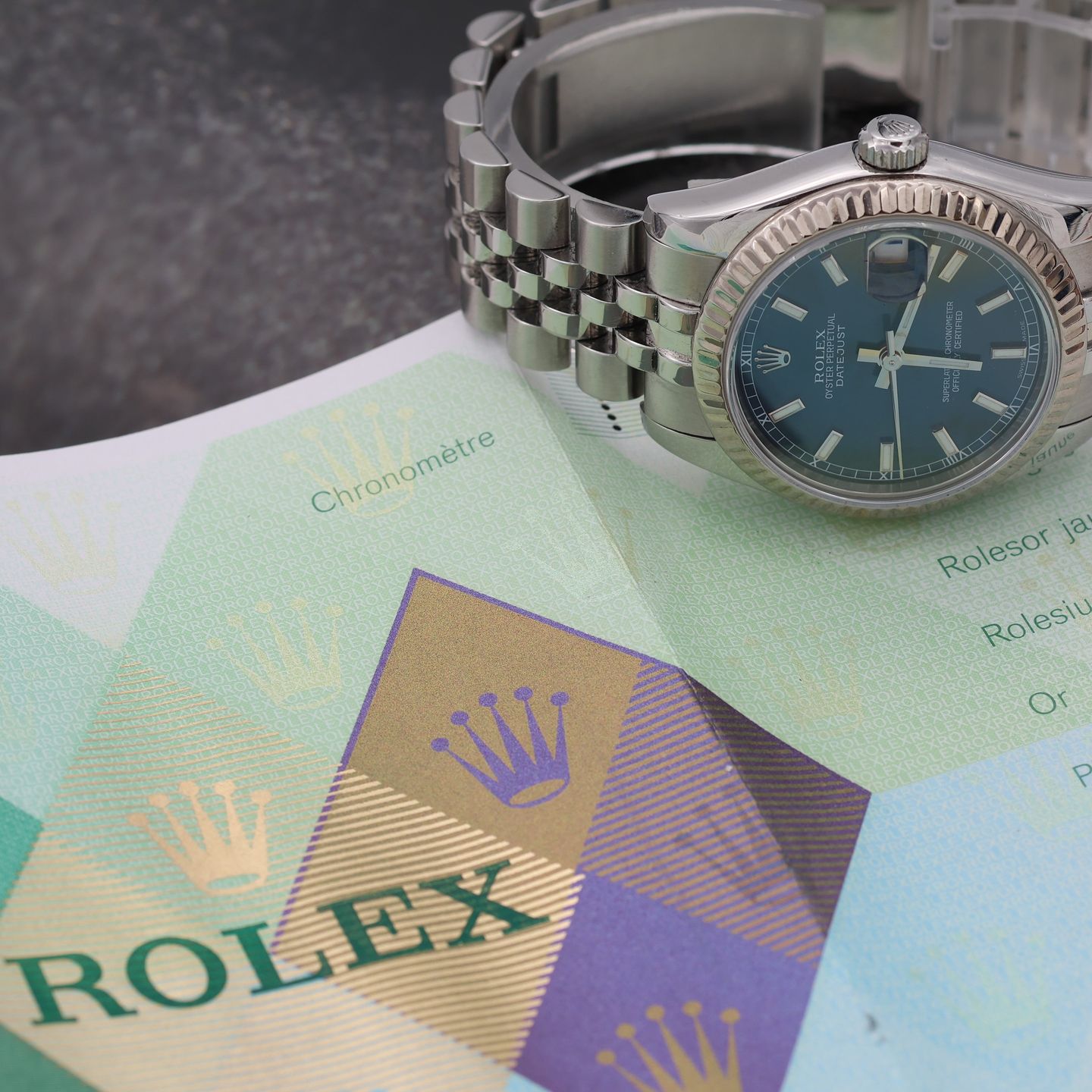 Rolex Datejust 31 178274 (Unknown (random serial)) - Blue dial 31 mm Steel case (3/8)