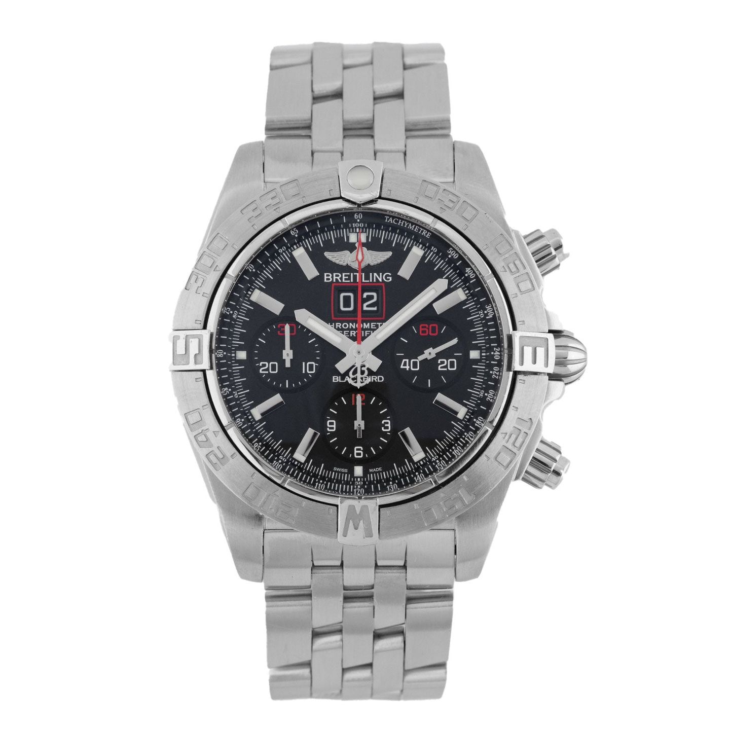 Breitling Blackbird A44360 (Onbekend (willekeurig serienummer)) - Zwart wijzerplaat 44mm Staal (1/5)