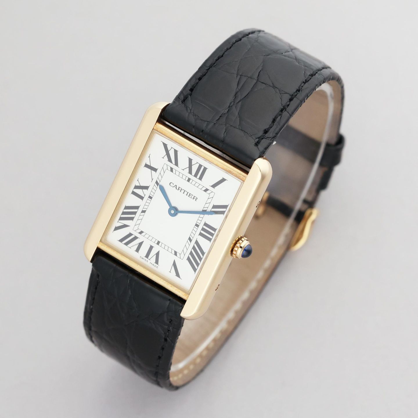 Cartier Tank Solo 2742 (2011) - White dial 27 mm Yellow Gold case (4/8)