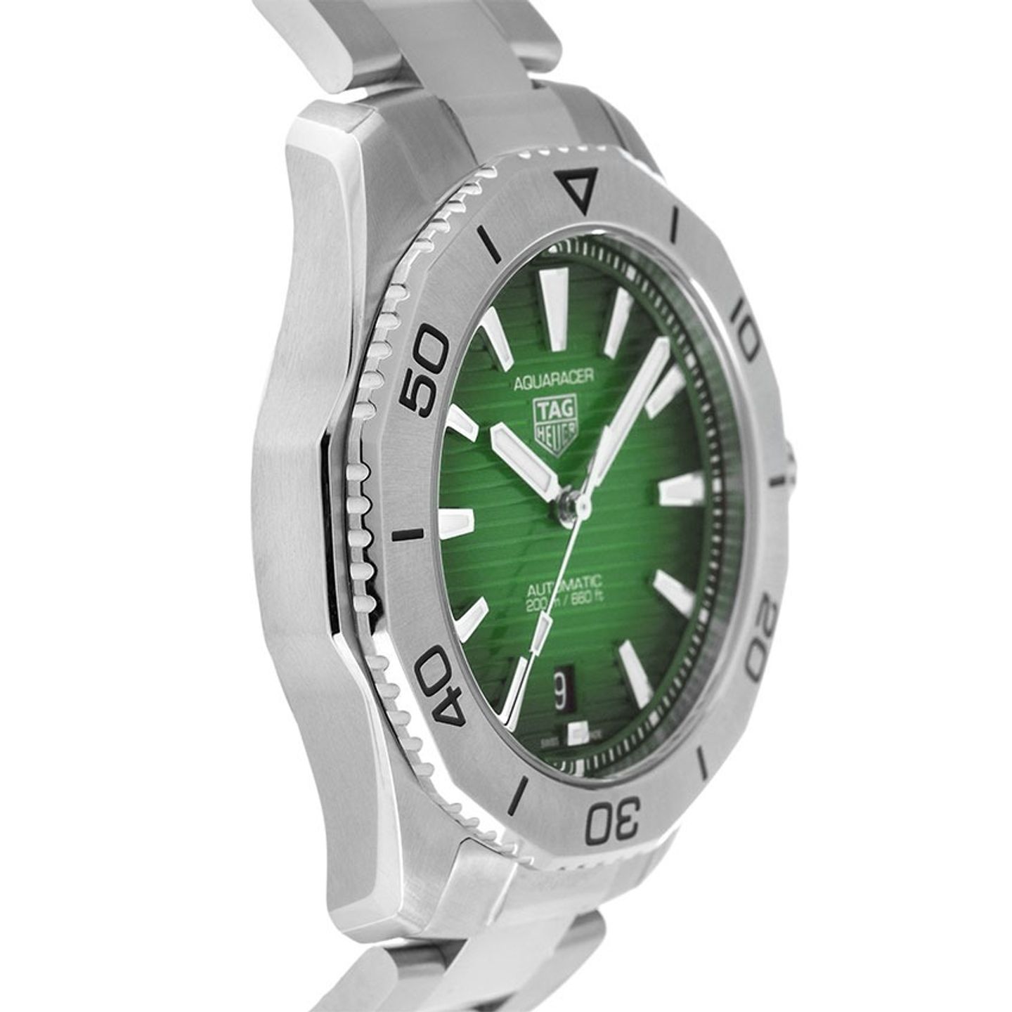 TAG Heuer Aquaracer WBP2115.BA0627 (2025) - Green dial 40 mm Steel case (5/7)