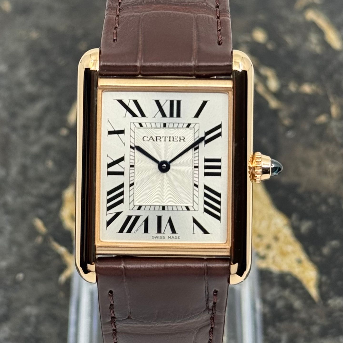 Cartier Tank Louis Cartier WGTA0011 (2025) - Silver dial 34 mm Rose Gold case (4/8)