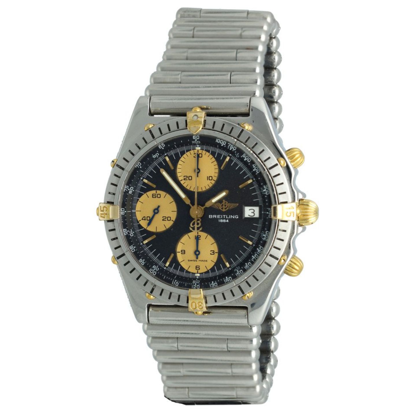 Breitling Chronomat D13047 (1990) - Black dial 39 mm Steel case (1/6)