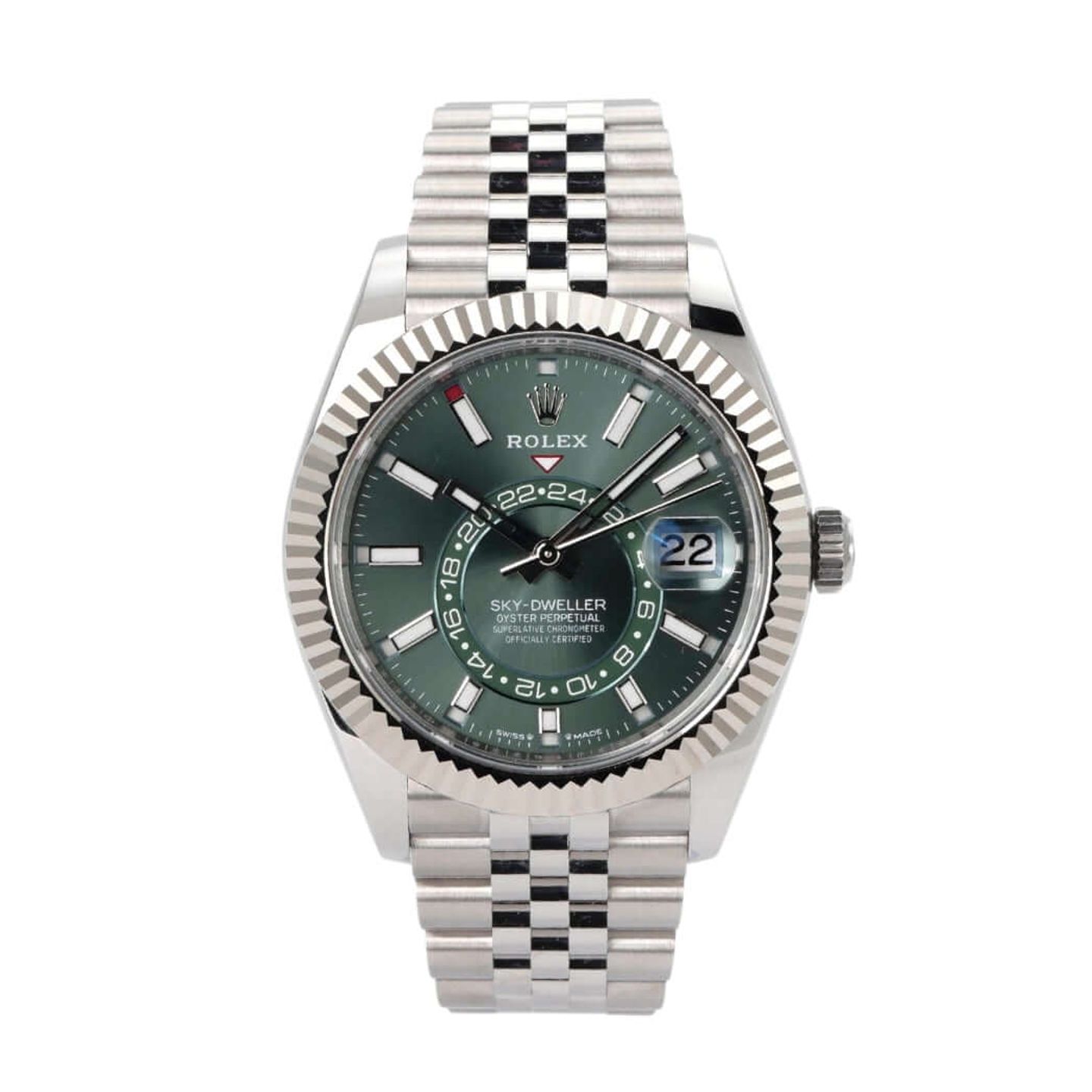 Rolex Sky-Dweller 336934 (2026) - Green dial 42 mm Gold/Steel case (2/8)