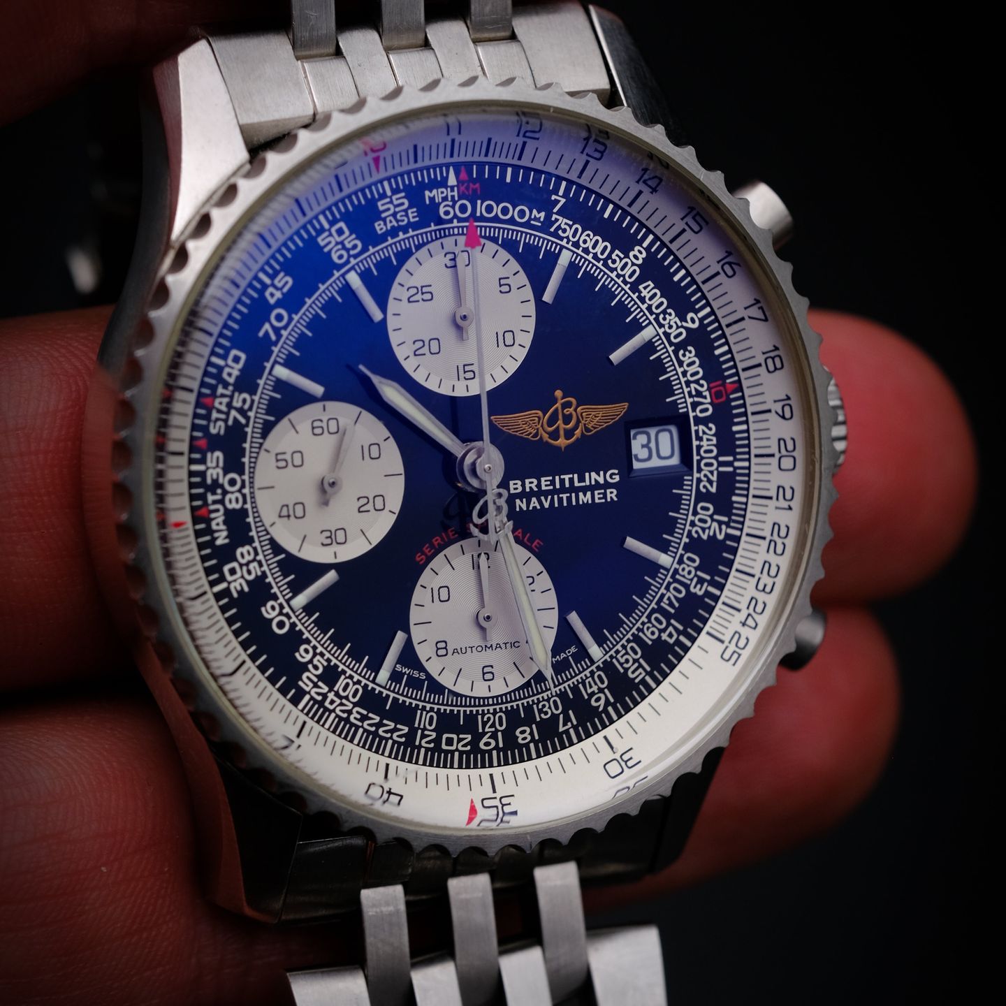 Breitling Navitimer A13330 (2000) - Zwart wijzerplaat 42mm Staal (1/2)