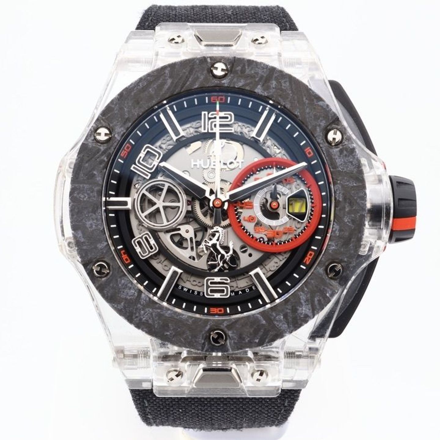 Hublot Big Bang Ferrari 402.JQ.0123.NR (2020) - Transparent dial 45 mm Ceramic case (5/16)
