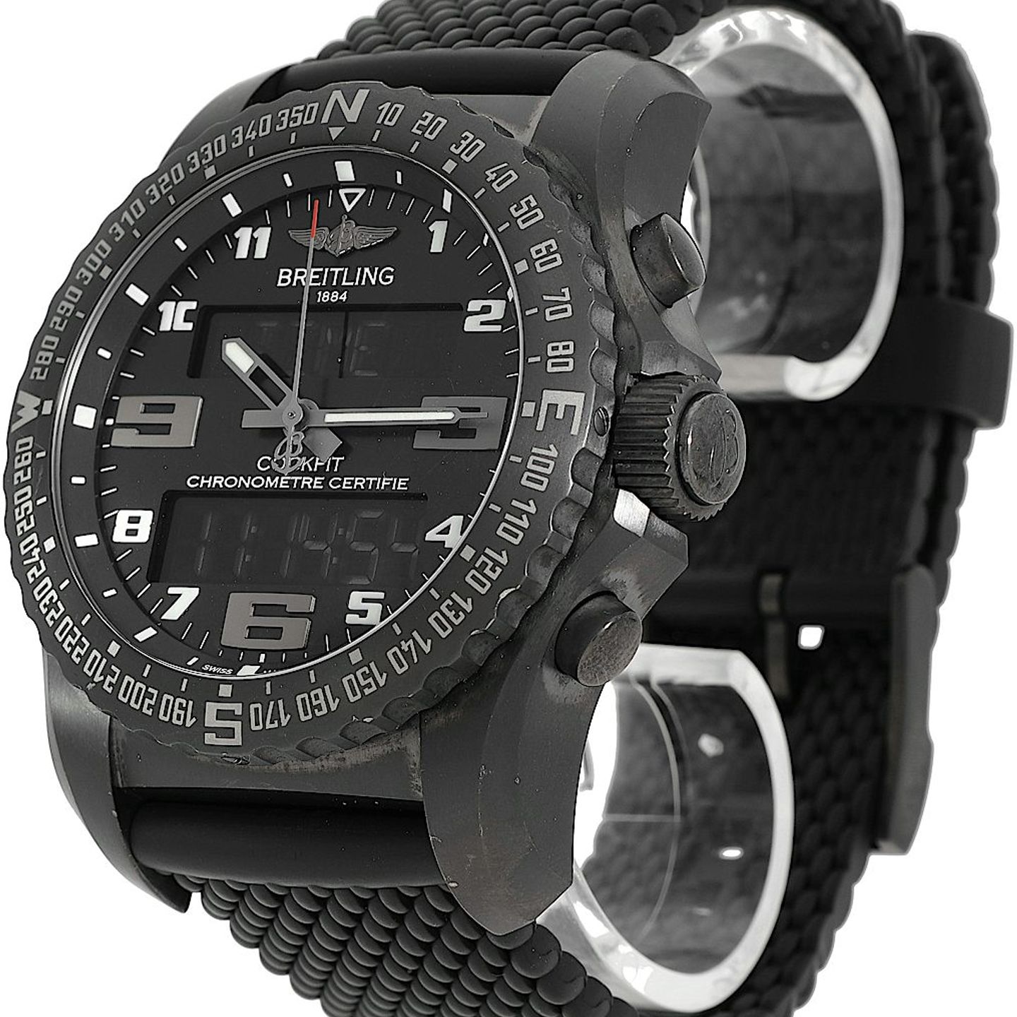 Breitling Cockpit B50 VB501022/BD41/176V (Unknown (random serial)) - Black dial 46 mm Titanium case (3/5)
