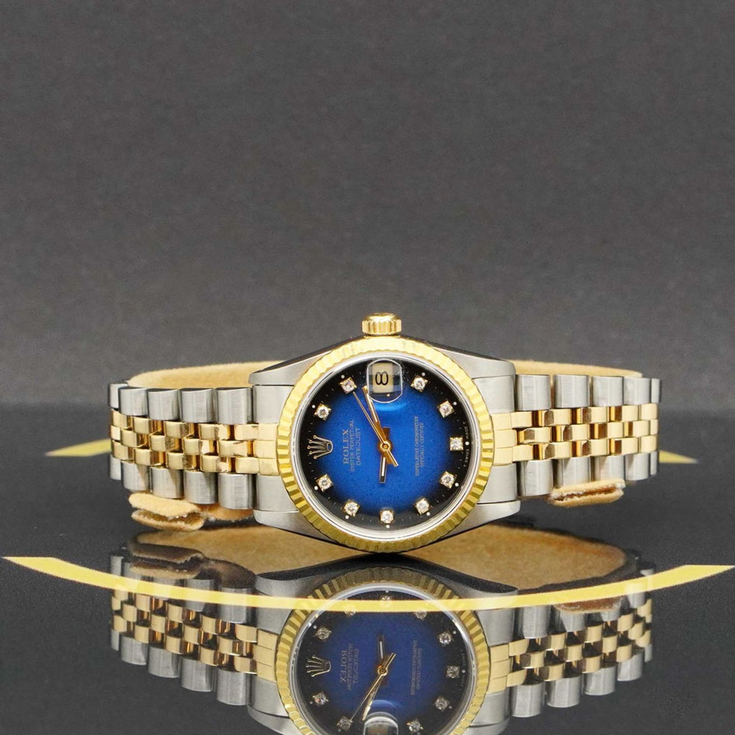 Rolex Datejust 31 68273 (1991) - Blue dial 31 mm Gold/Steel case (4/7)
