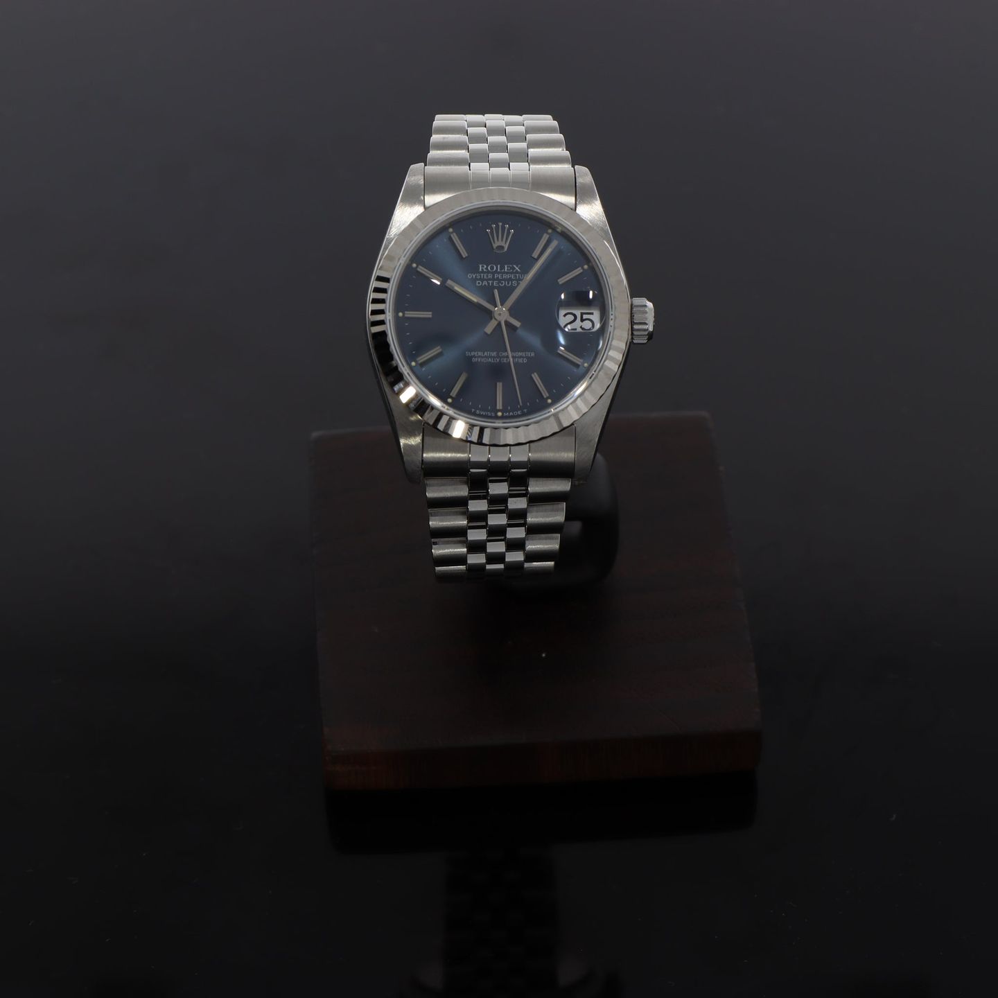 Rolex Datejust 31 68274 (1996) - Blue dial 30 mm Steel case (2/8)