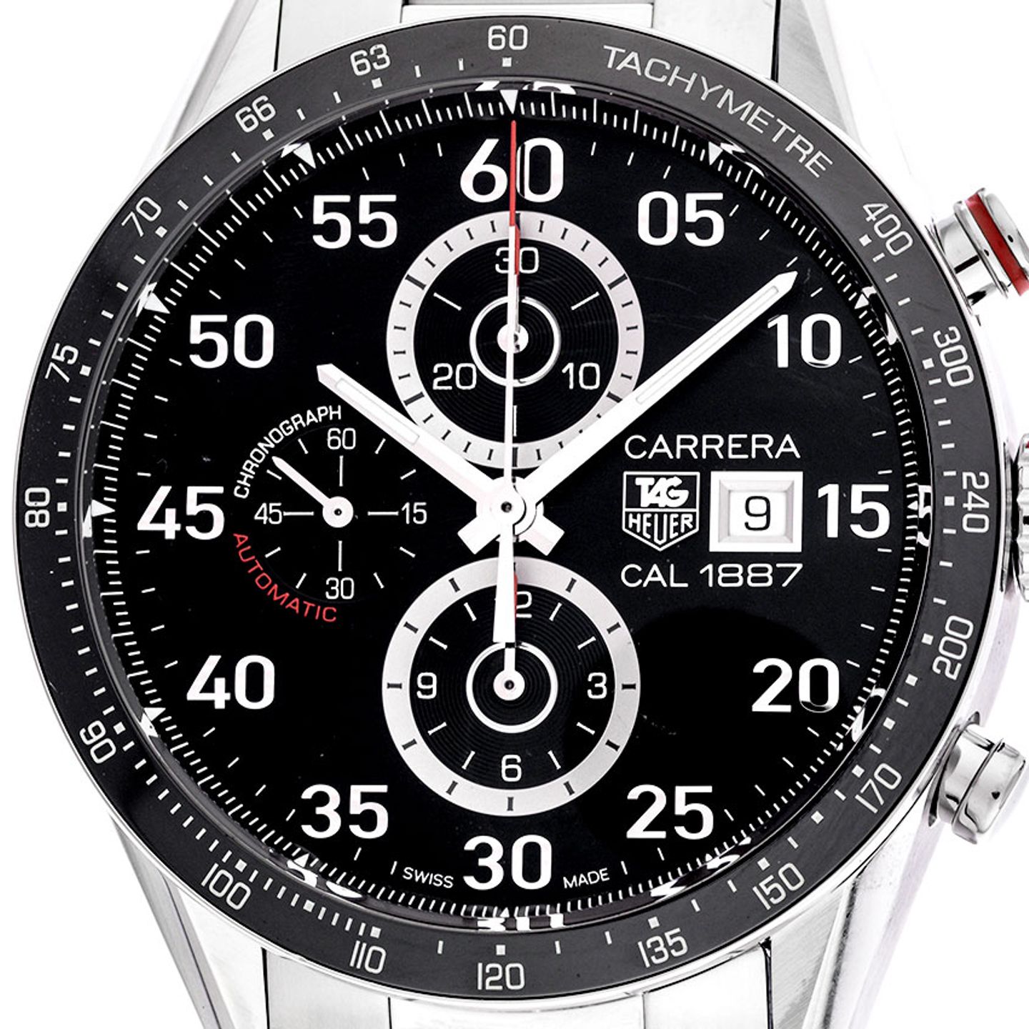 TAG Heuer Carrera Calibre 1887 CAR2A10.BA0799 (2014) - Zwart wijzerplaat 43mm Staal (1/7)