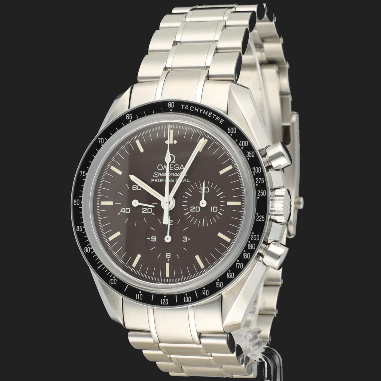 Omega Speedmaster Professional Moonwatch 311.30.42.30.13.001 (Unknown (random serial)) - Brown dial 42 mm Steel case (1/8)