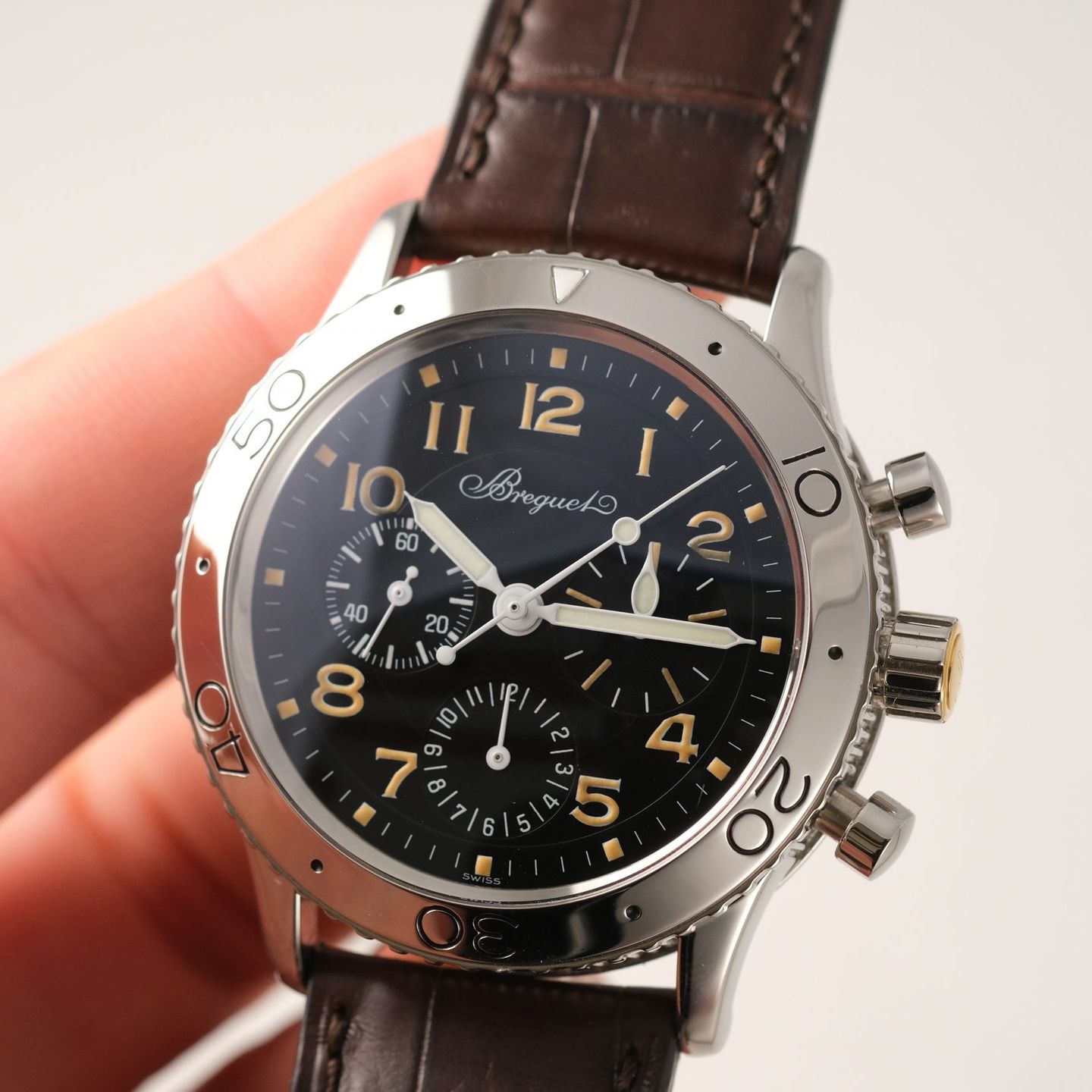 Breguet Type XX - XXI - XXII 3800 (1995) - Black dial 39 mm Steel case (8/8)