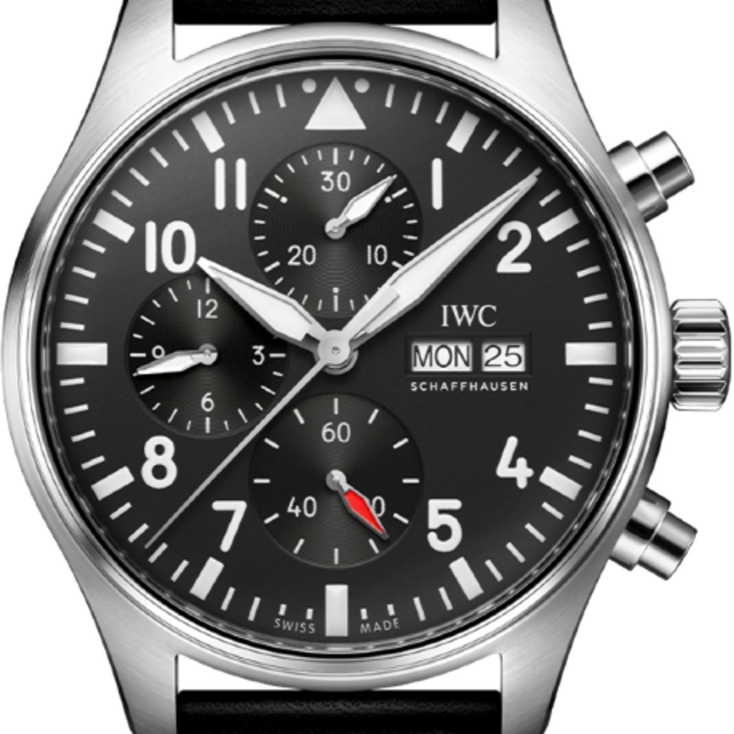 IWC Pilot Chronograph IW378001 (2025) - Zwart wijzerplaat 43mm Staal (1/1)